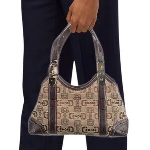 GUCCI Horsebit Canvas Bag